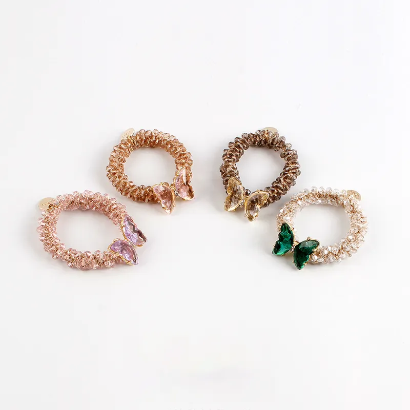 QIHUAMANYU Acrylic, Crystal Hair Tie Women's-13