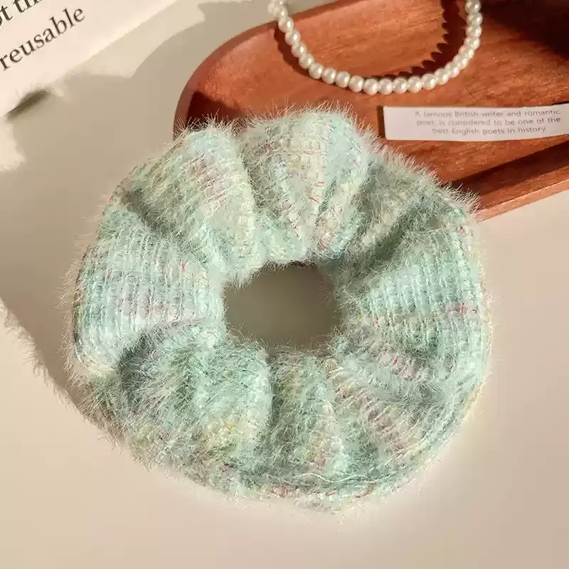 QIHUAMANYU Plush Hair Tie Women's-3