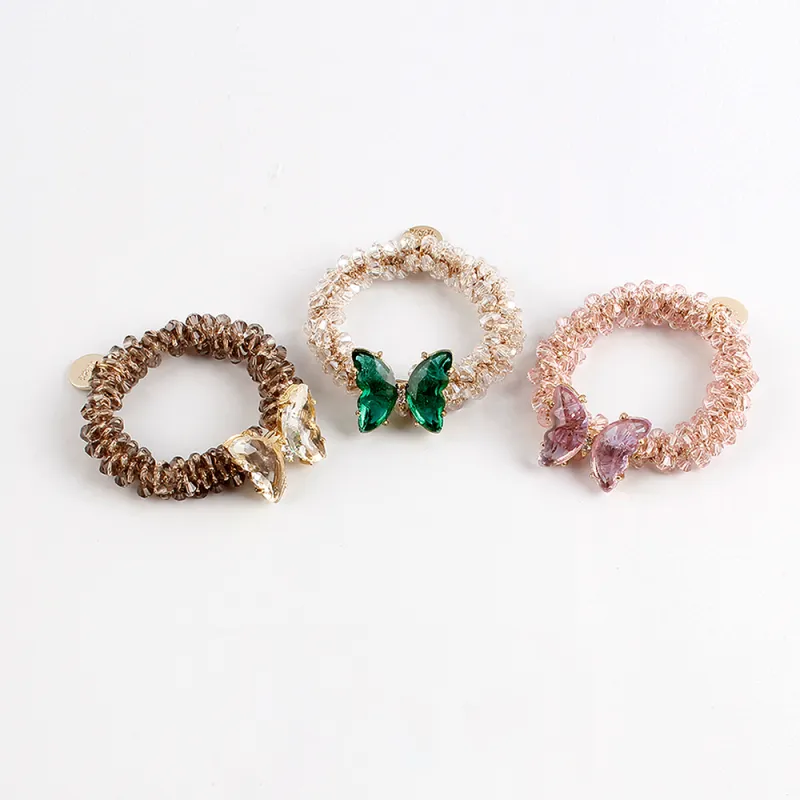 QIHUAMANYU Acrylic, Crystal Hair Tie Women's-2