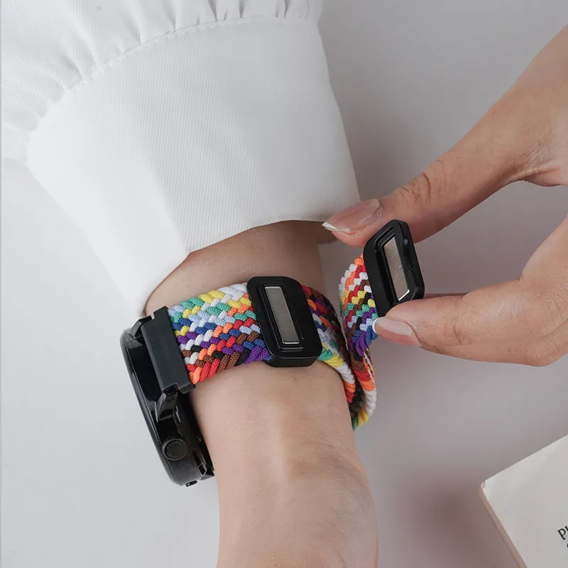 Watchbond Compatible With Huawei GT5 Huawei Compatibility Watch Band 18/20/22mm Nylon Material-3
