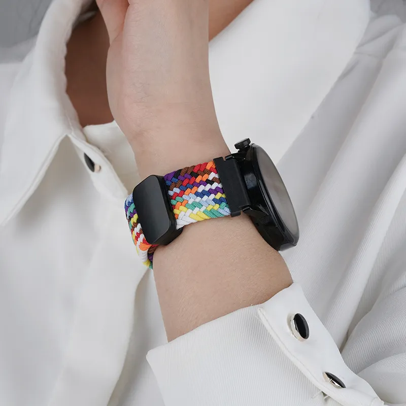 Watchbond Compatible With Huawei GT5 Huawei Compatibility Watch Band 18/20/22mm Nylon Material-4