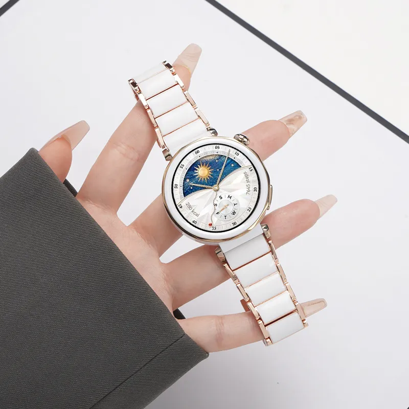 Watchbond Watch Band Huawei Compatibility Imitation Ceramic Material-5