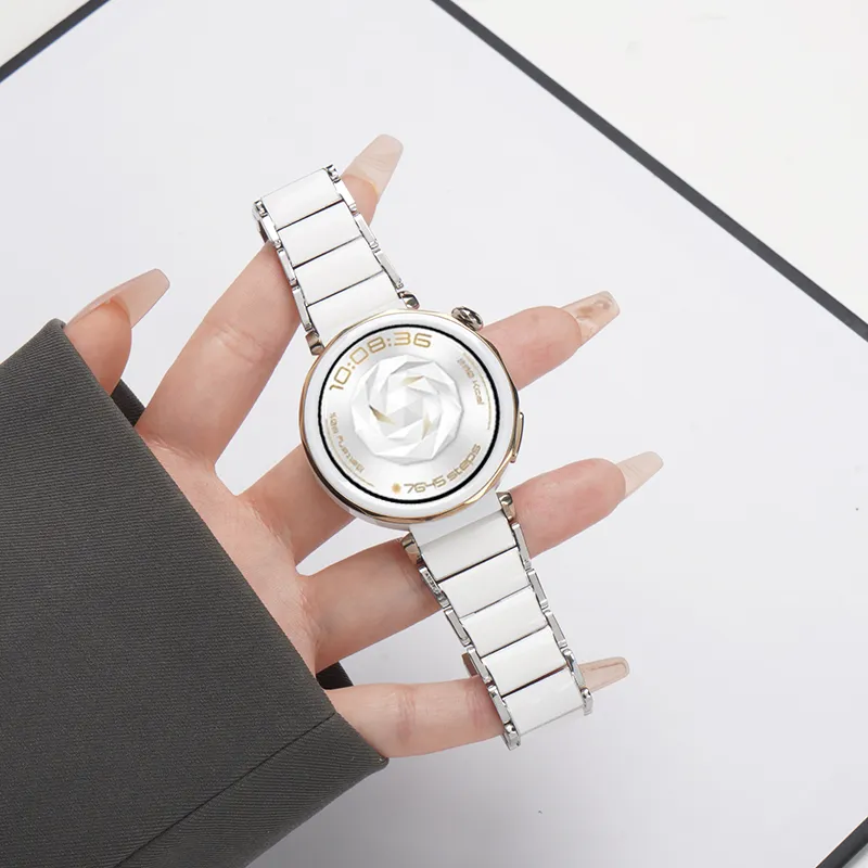 Watchbond Watch Band Huawei Compatibility Imitation Ceramic Material-11