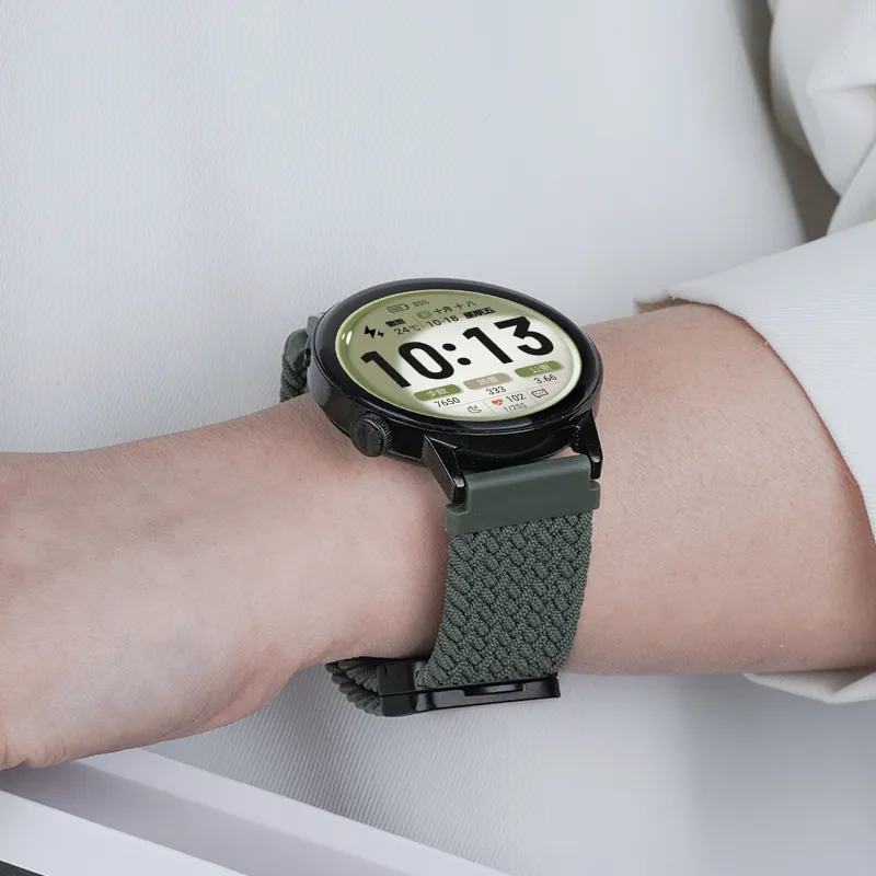 Watchbond Compatible With Huawei GT5 Huawei Compatibility Watch Band 18/20/22mm Nylon Material-12