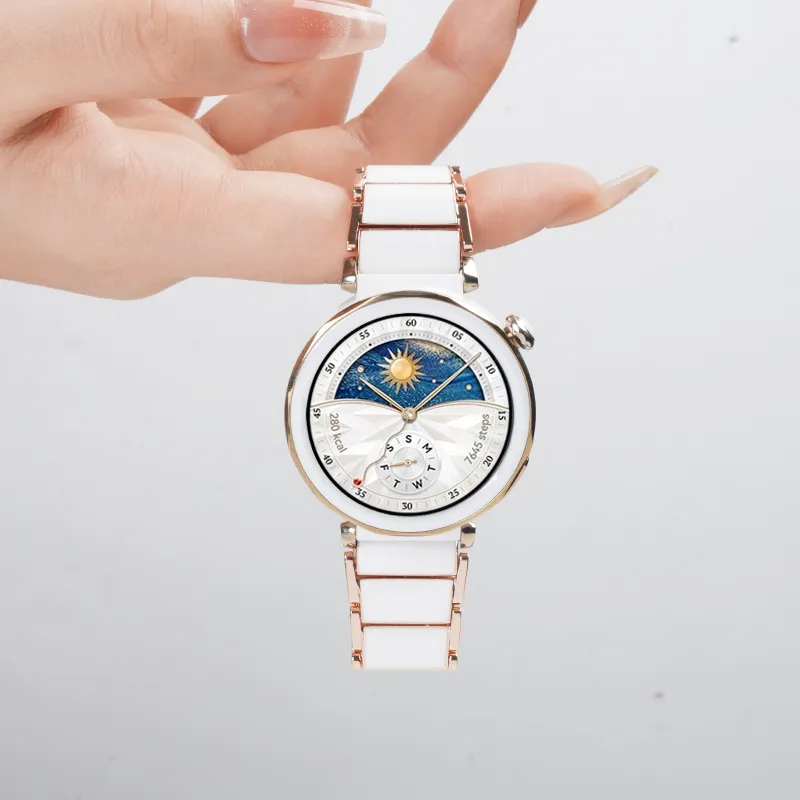 Watchbond Watch Band Huawei Compatibility Imitation Ceramic Material-2