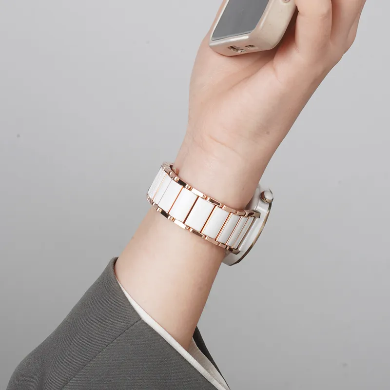 Watchbond Watch Band Huawei Compatibility Imitation Ceramic Material-1