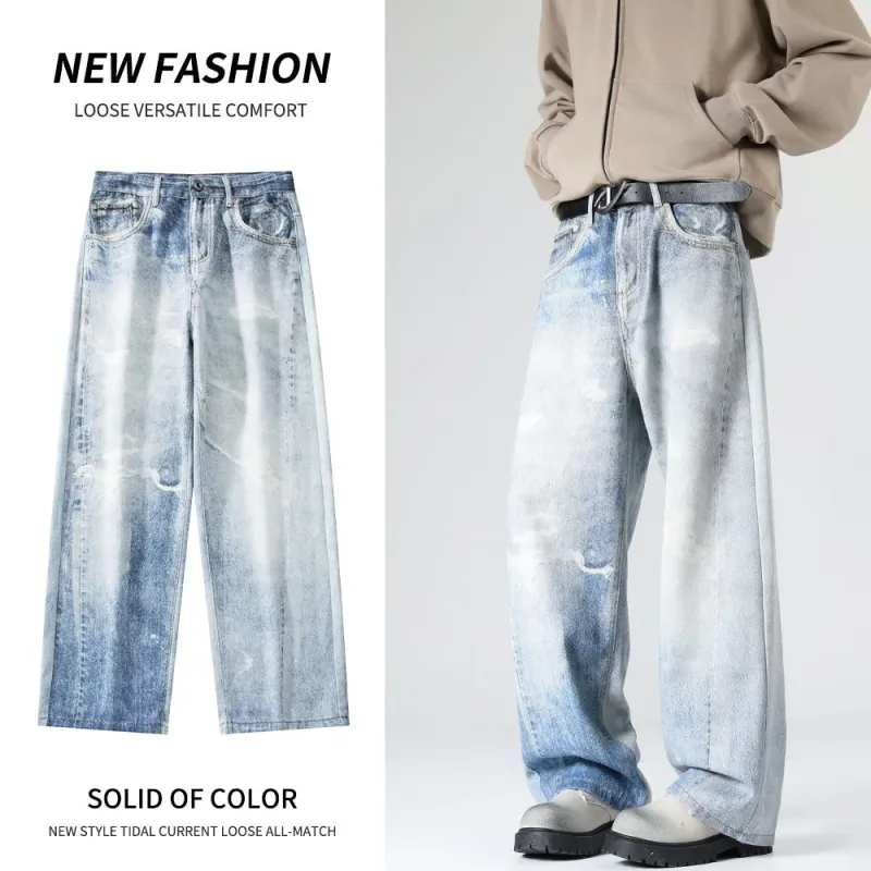 YINLEI Jeans Men Light Blue-1