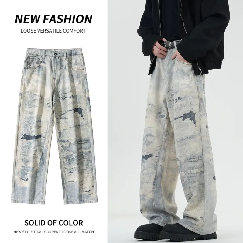 YINLEI Jeans Men Light Blue-3