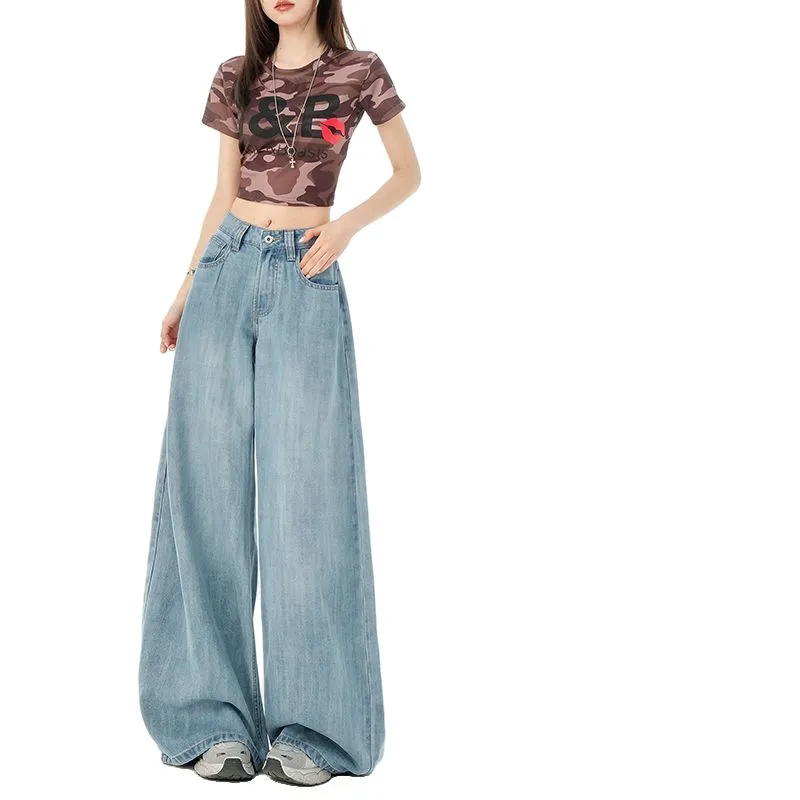 YINLEI Jeans Unisex Blue-1
