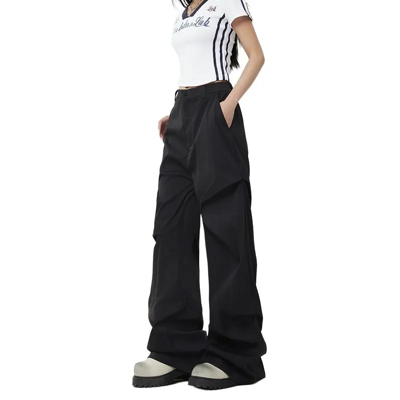 YINLEI Cargo Pants Unisex Black-2