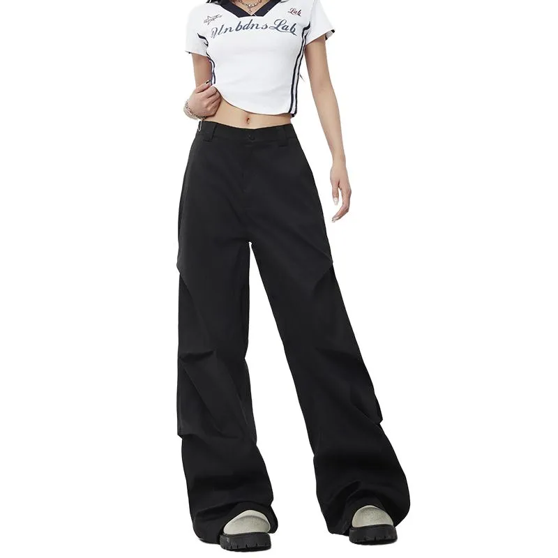 YINLEI Cargo Pants Unisex Black-1