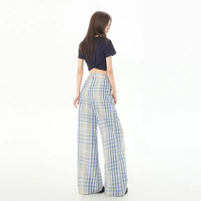 YINLEI Casual Pants Unisex Sky Blue-2