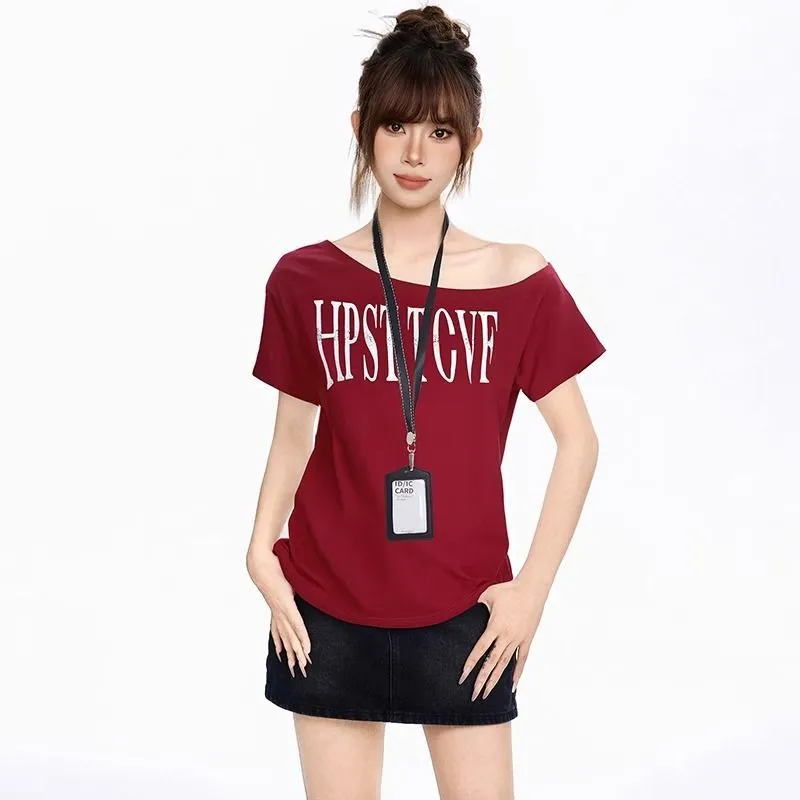 YINLEI T Shirts Unisex Burgundy-3