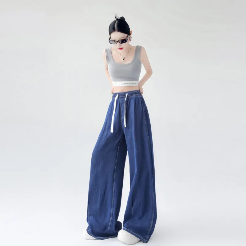 YINLEI Jeans Unisex Blue-3