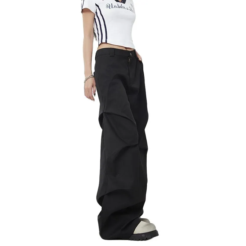 YINLEI Cargo Pants Unisex Black-4