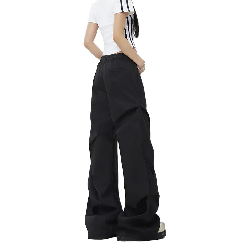 YINLEI Cargo Pants Unisex Black-3