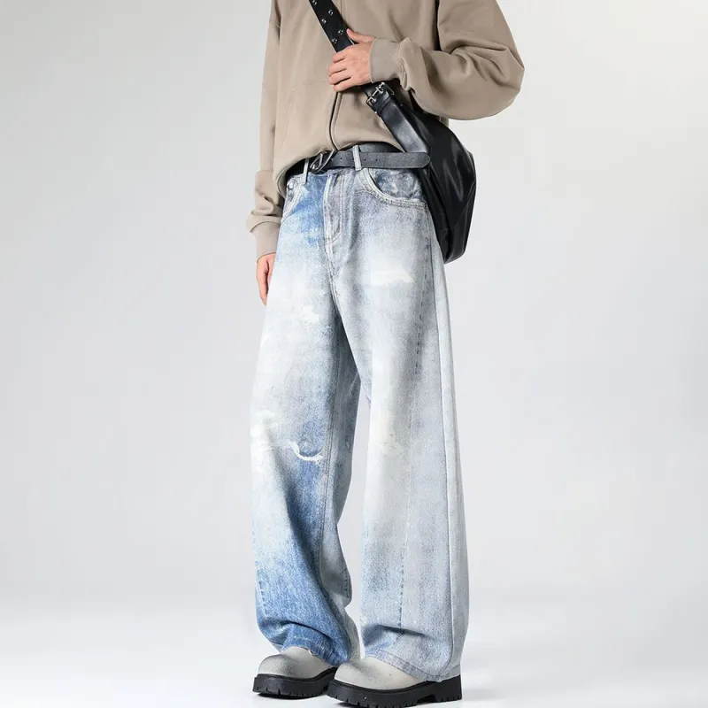 YINLEI Jeans Men Light Blue-2