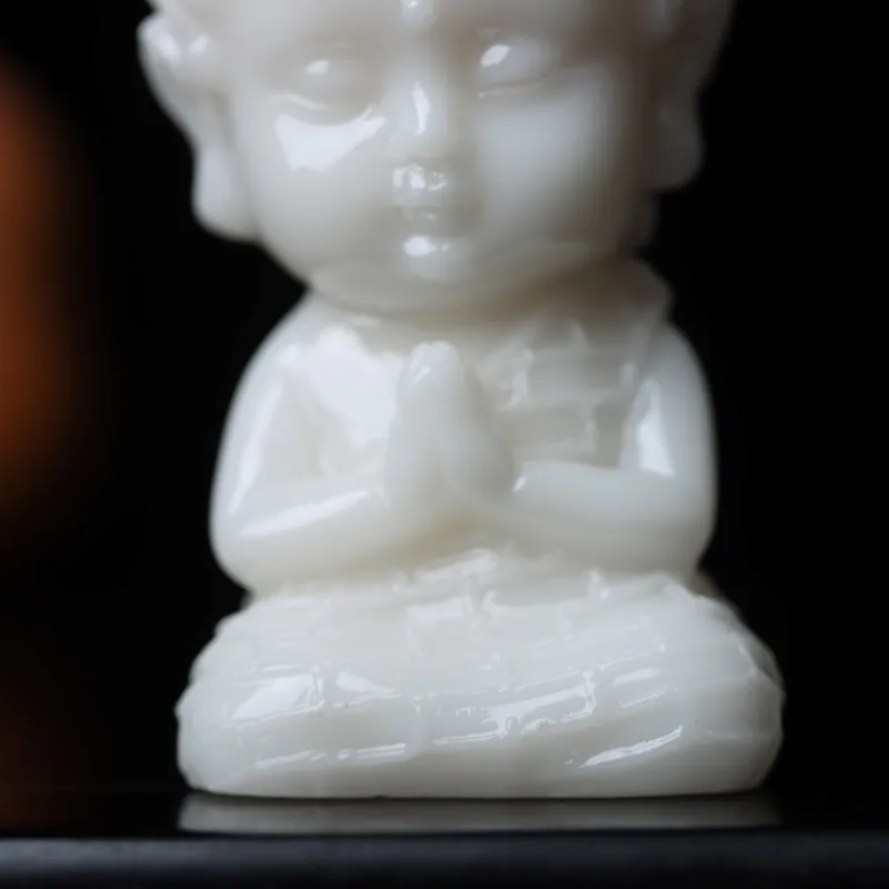 NIANSI Hetian Jade Ornament White Jade Unisex-2