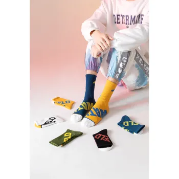 MIIOW Trend Party Series Mid Calf Socks Men's Shopping Bag Combo Set