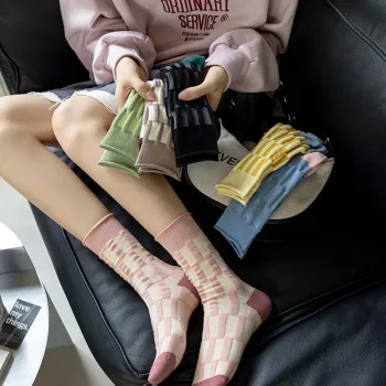 MIIOW Trend Party Series Mid Calf Socks Women's Shopping Bag Combo Set