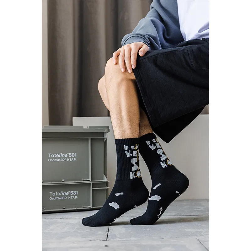 MIIOW Trend Party Series Mid-Calf Socks Men's Shopping Bag Combo Set-3