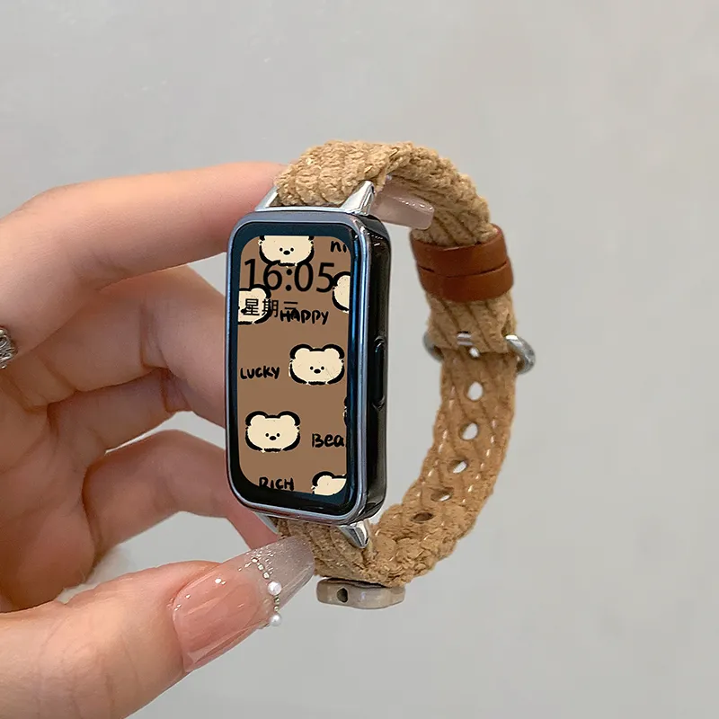 UHADA Huawei Compatibility Watch Band 150mm Knitted Fabric Material-1