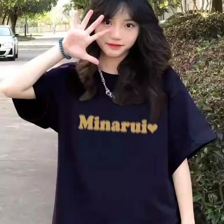DOKZB T Shirts Women's Navy Blue-4