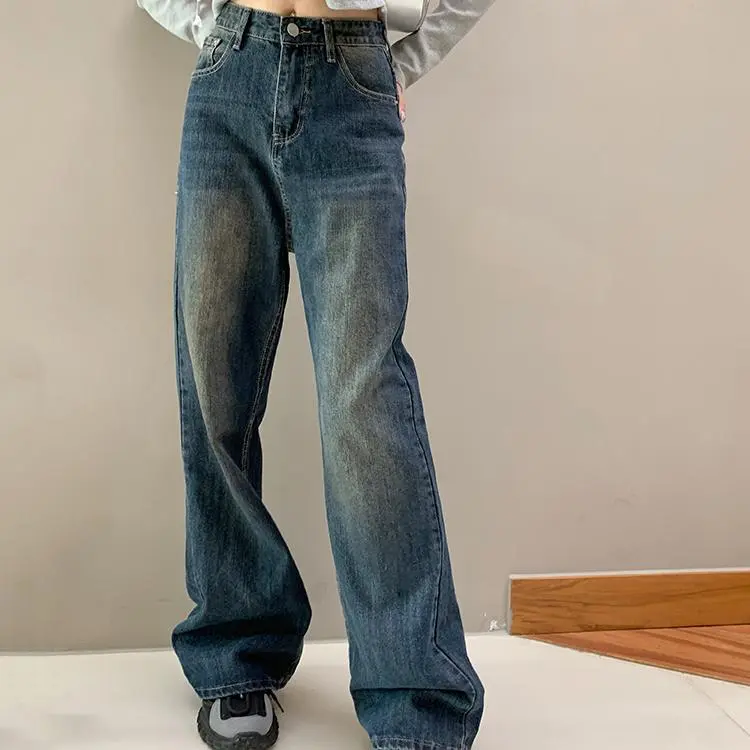 Active Essentials For Spring And Summer Fashion Versatile Jeans Women's Classic Blue-11