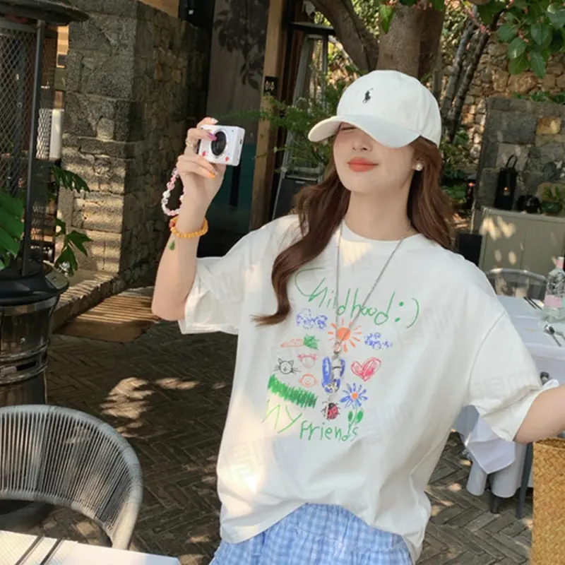 DOKZB T Shirts Women's White-4