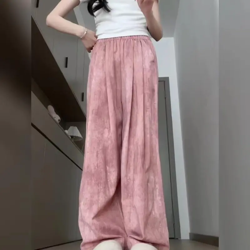 DOKZB Casual Pants Women's Pink-3
