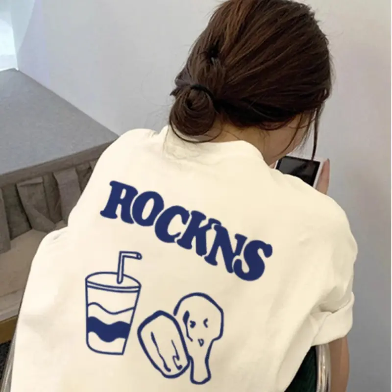 DOKZB T-Shirts Women's White-2