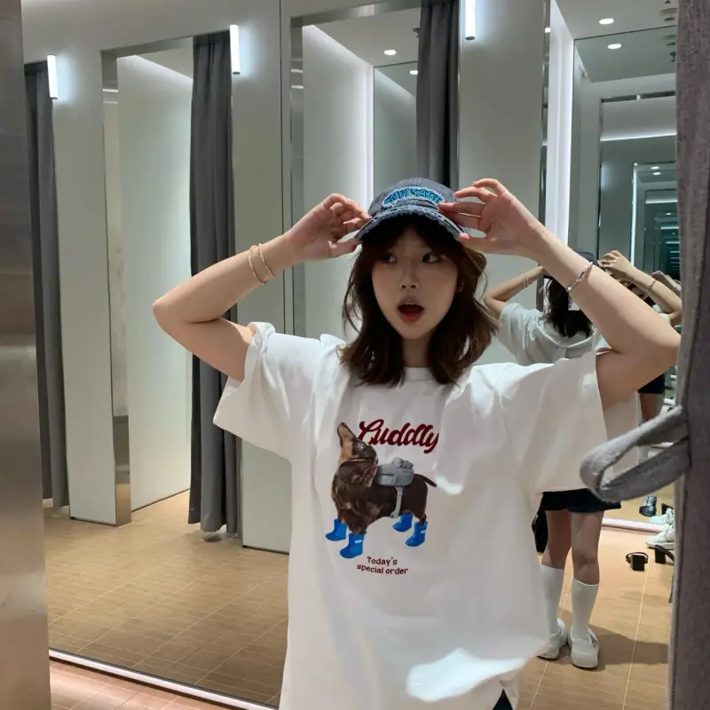 DOKZB T-Shirts Women's White-4