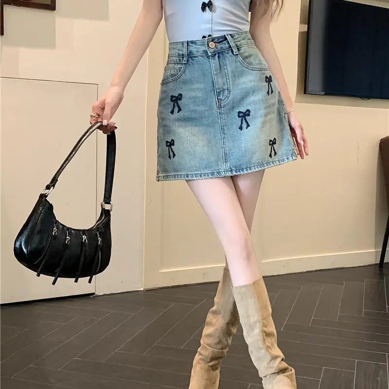 DOKZB Denim Short Skirts Women's-3