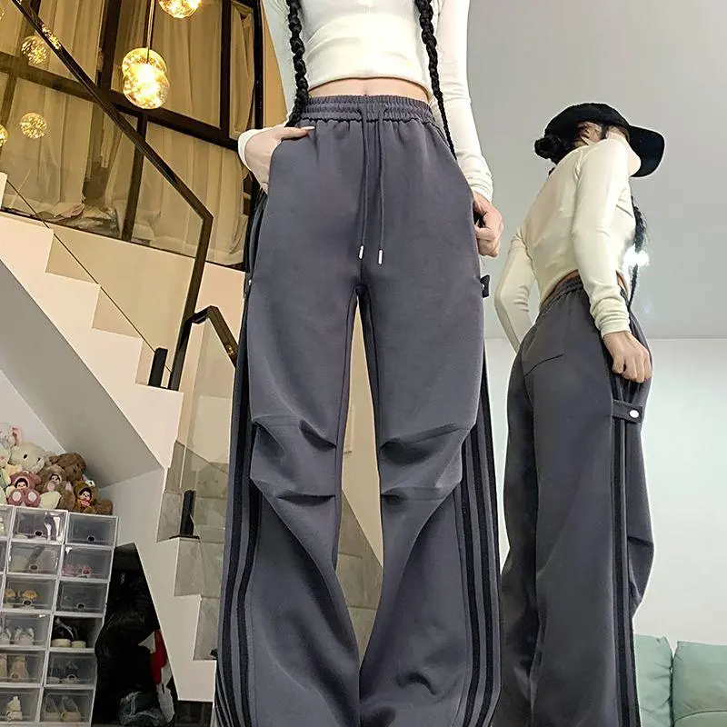 DOKZB Casual Pants Women's Dark Gray-2