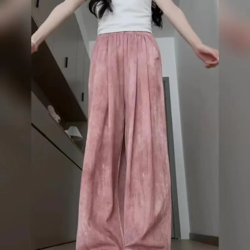 DOKZB Casual Pants Women's Pink-5