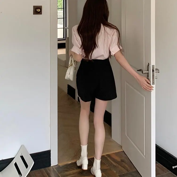 DOKZB Casual Short Skirts Women's Black-5