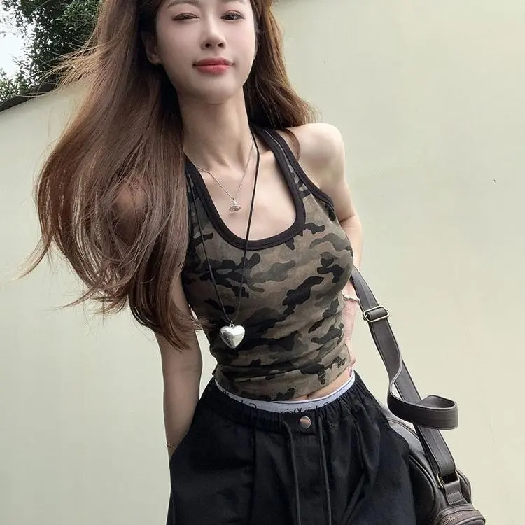 DOKZB Tank Tops Women's Camouflage-5