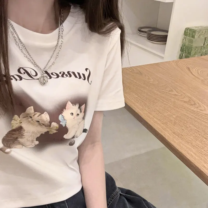 DOKZB T Shirts Women's White-4