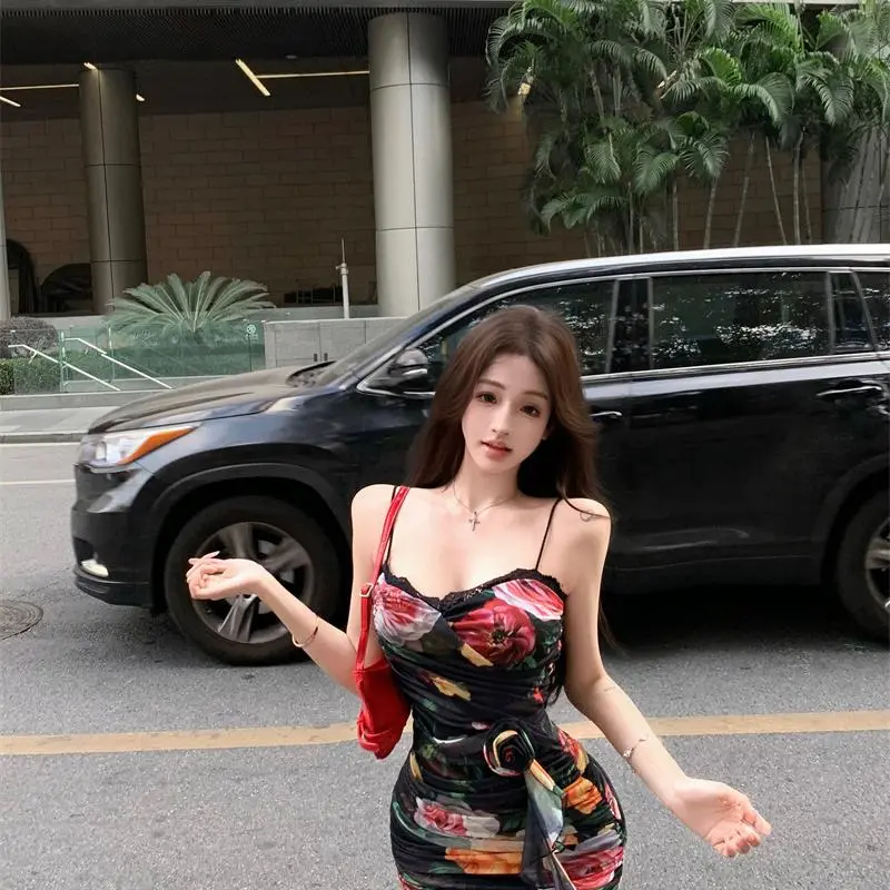 DOKZB Slip Dresses Women's Black-2