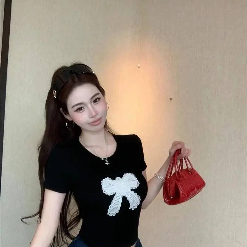 DOKZB Set in Sleeve T Shirt Women's Black-6