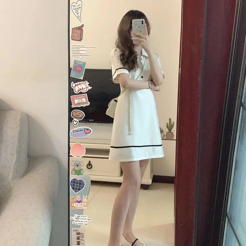 DOKZB Short Sleeved Dress Women's-4