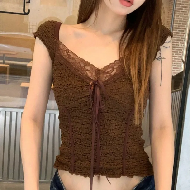 DOKZB T Shirts Women's Coffee-6