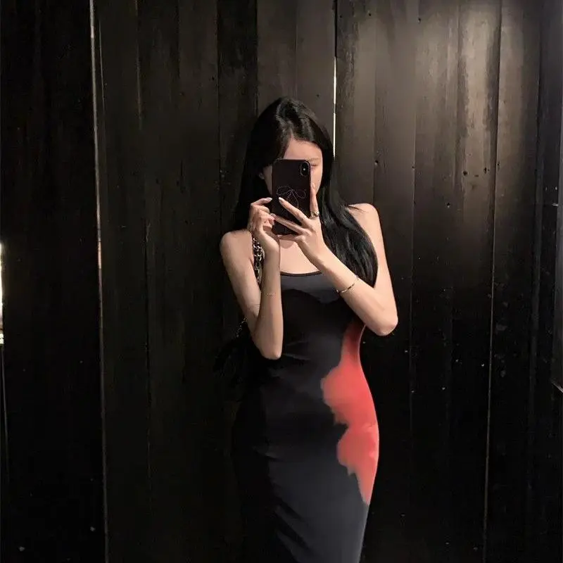 DOKZB Slip Dresses Women's Black-3