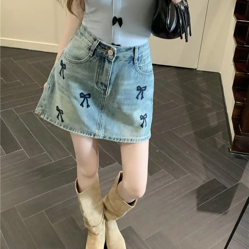 DOKZB Denim Short Skirts Women's-2