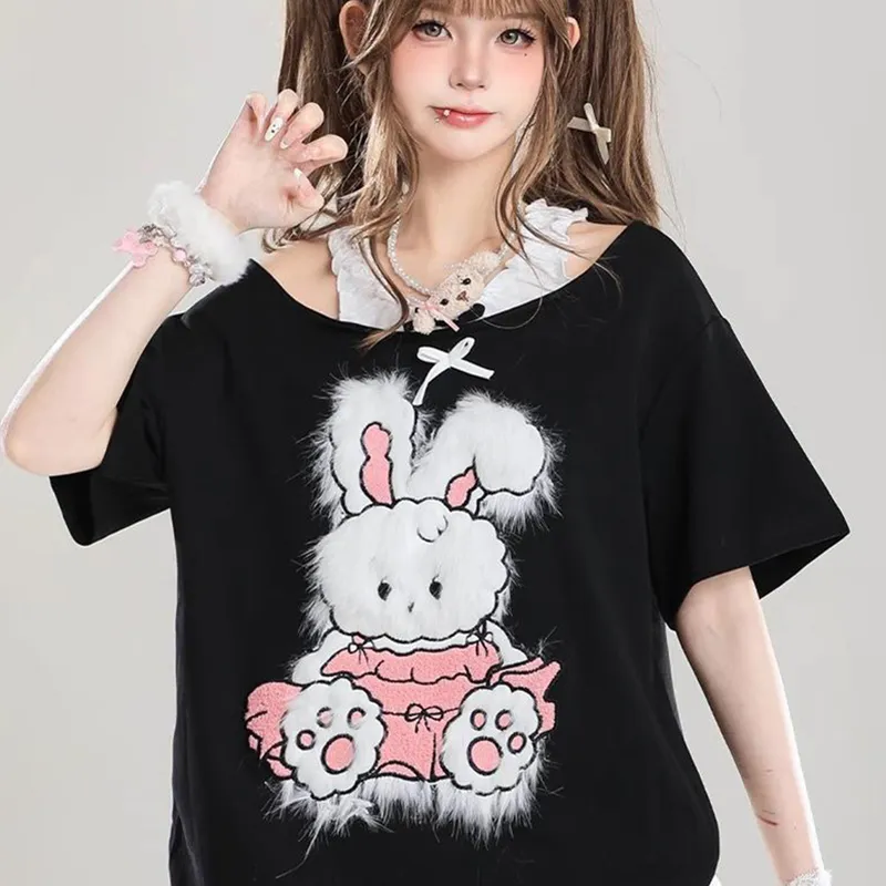 DOKZB T Shirts Women's Black-4