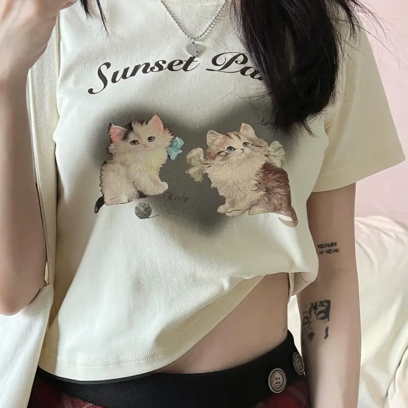 DOKZB T Shirts Women's White-3