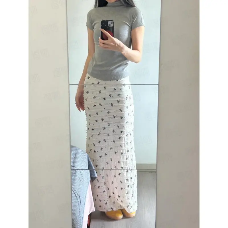 FLIM Comfortable Casual Long Skirt Women's-4