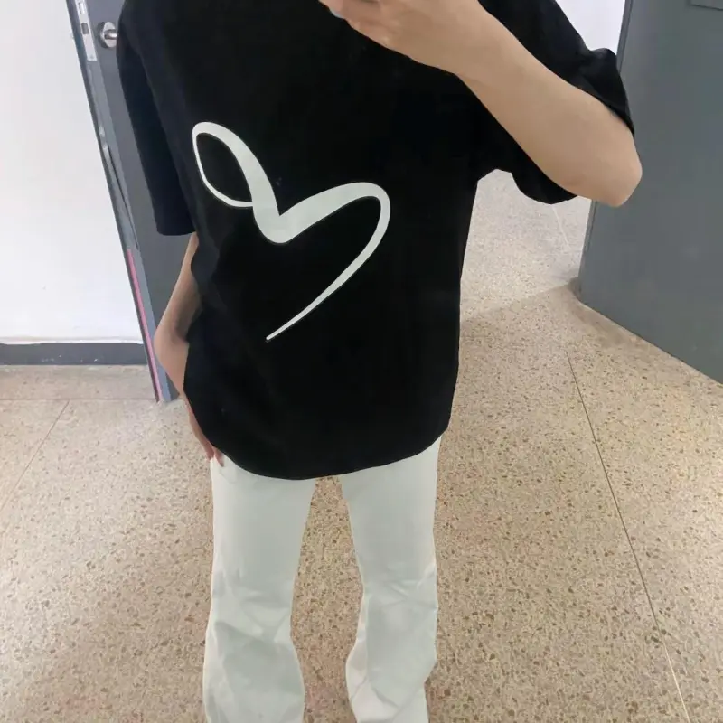 DOKZB Drop Shoulder Sleeve T Shirt Women's-4