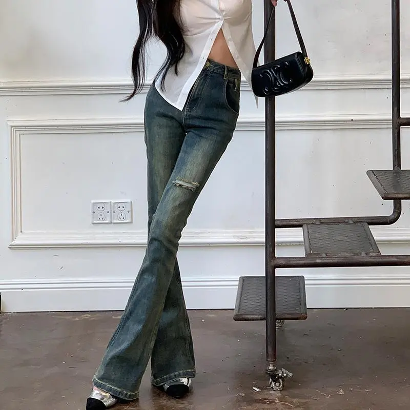 DOKZB Spring And Summer Jeans Women's Blue-2