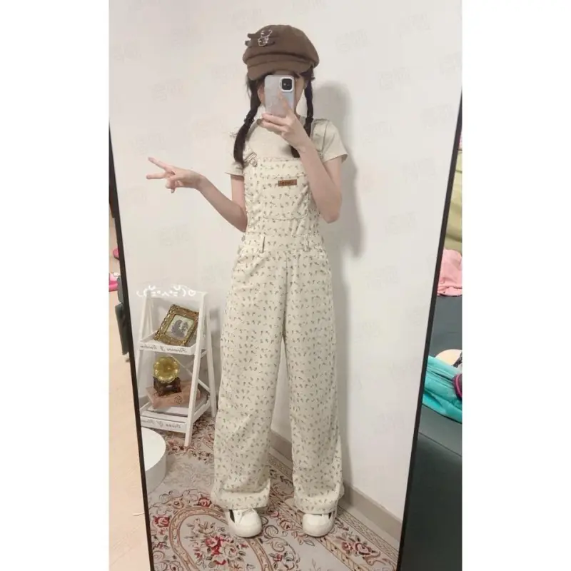 DOKZB Overalls Women's Beige Apricot-5